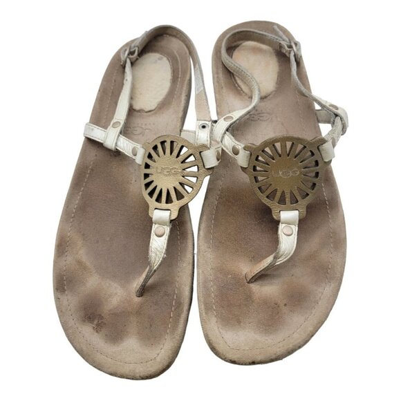 UGG Shoes Womens Size 10 Australia 1765 Slingback Thong leather sandals - Picture 4 of 12